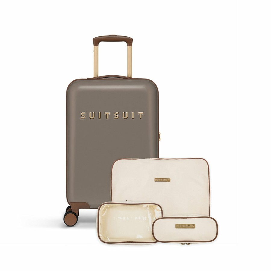 SUITSUIT Fab Seventies - Taupe - Perfect Packing Set (55 Cm) Travel Sets