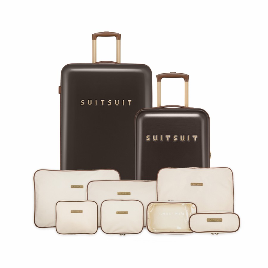 SUITSUIT Fab Seventies Classic - Espresso Black - Perfect Packing Set (55/76 Cm) Travel Sets