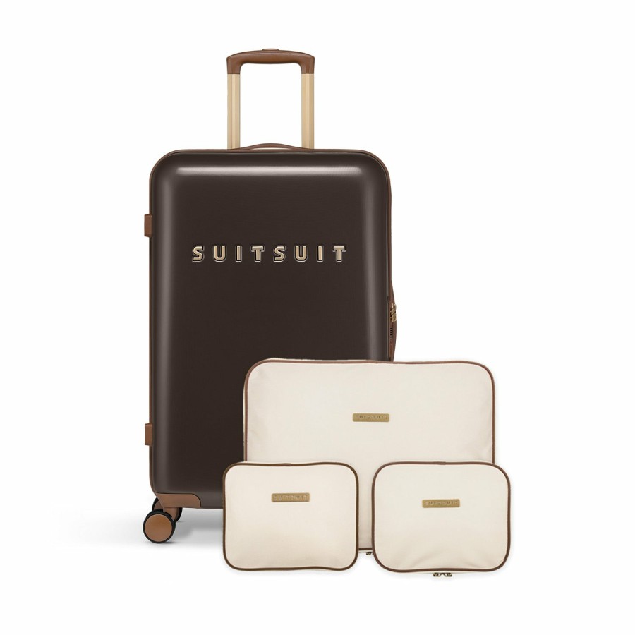 SUITSUIT Fab Seventies Classic - Espresso Black - Perfect Packing Set (66 Cm) Travel Sets