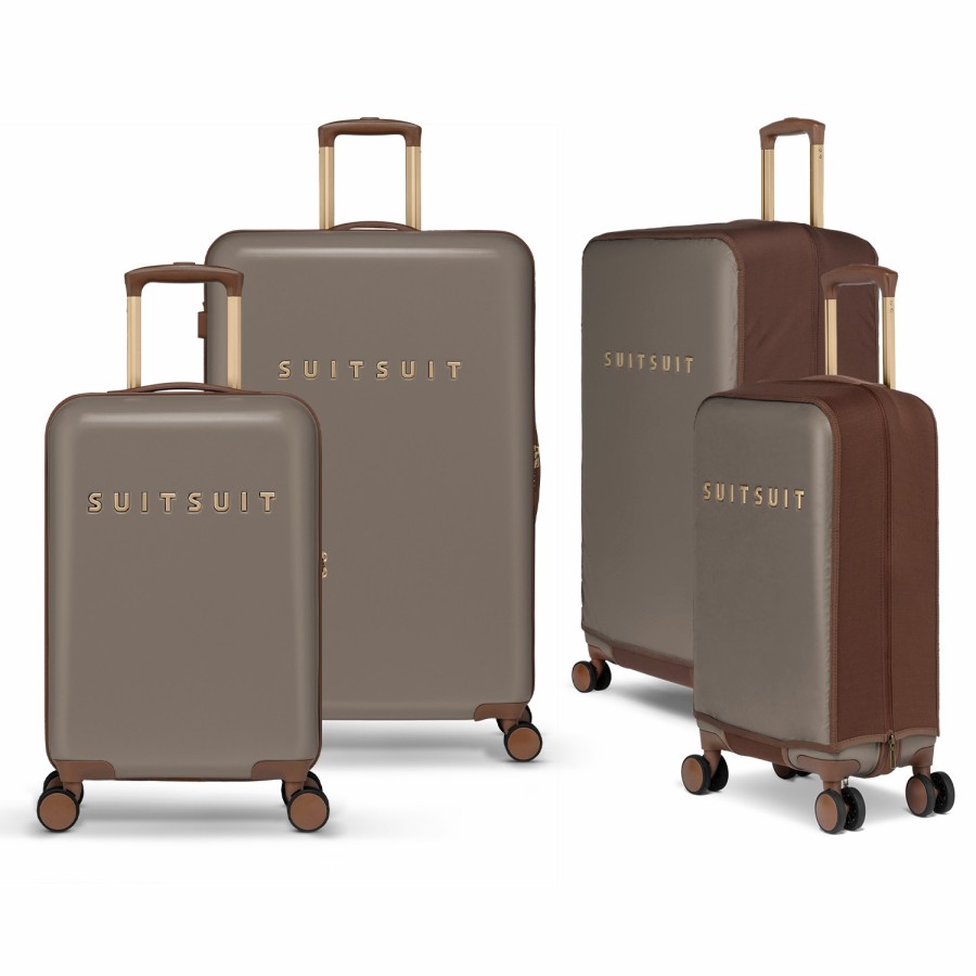 SUITSUIT Fab Seventies - Taupe - Safe Travels Set (55/76 Cm) Travel Sets