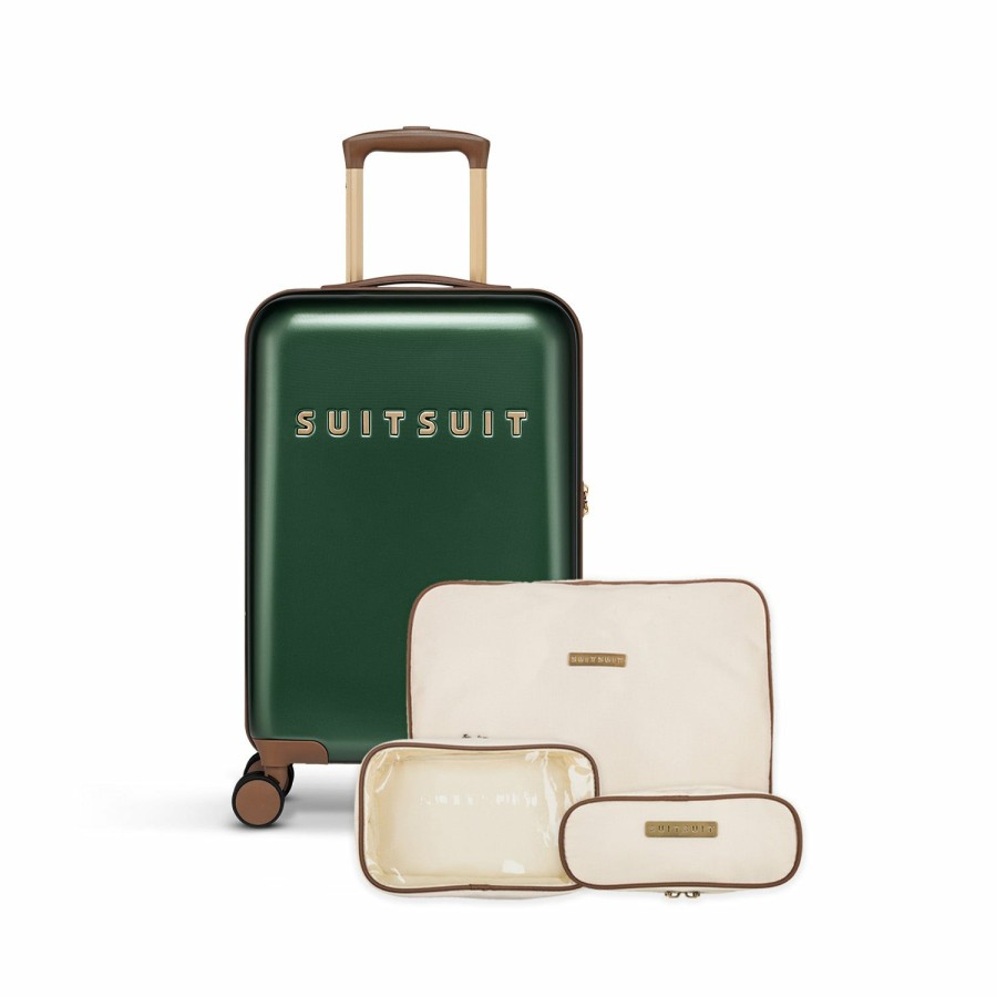 SUITSUIT Fab Seventies Classic - Beetle Green - Perfect Packing Set (55 Cm) Travel Sets