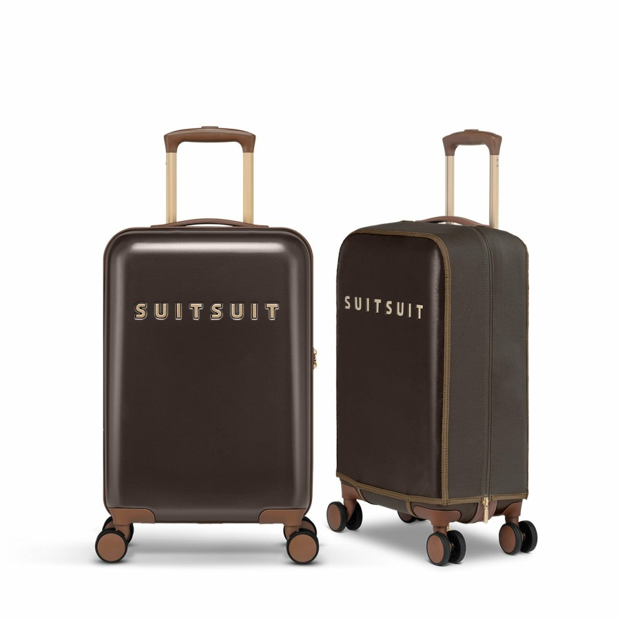 SUITSUIT Fab Seventies Classic - Espresso Black - Safe Travels Set (55 Cm) Travel Sets