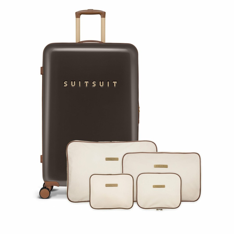 SUITSUIT Fab Seventies Classic - Espresso Black - Perfect Packing Set (76 Cm) Travel Sets